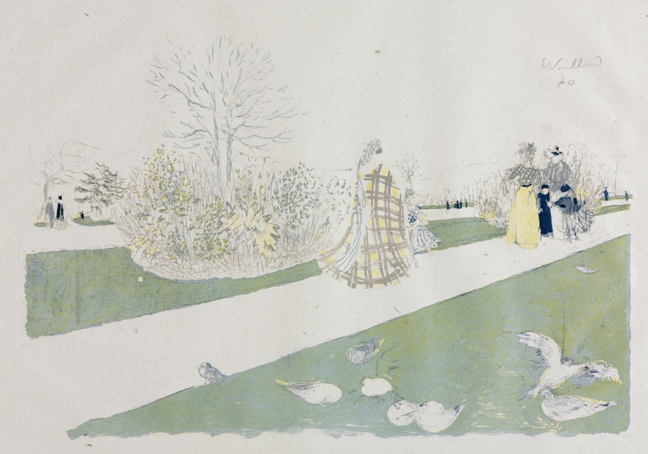 A Tuileriák kertje alkotó: Edouard Vuillard