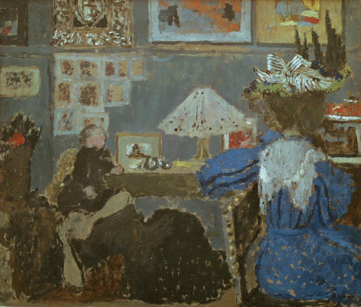 The Woman in Blue, 1890 (olaj a kártyán) alkotó: Edouard Vuillard