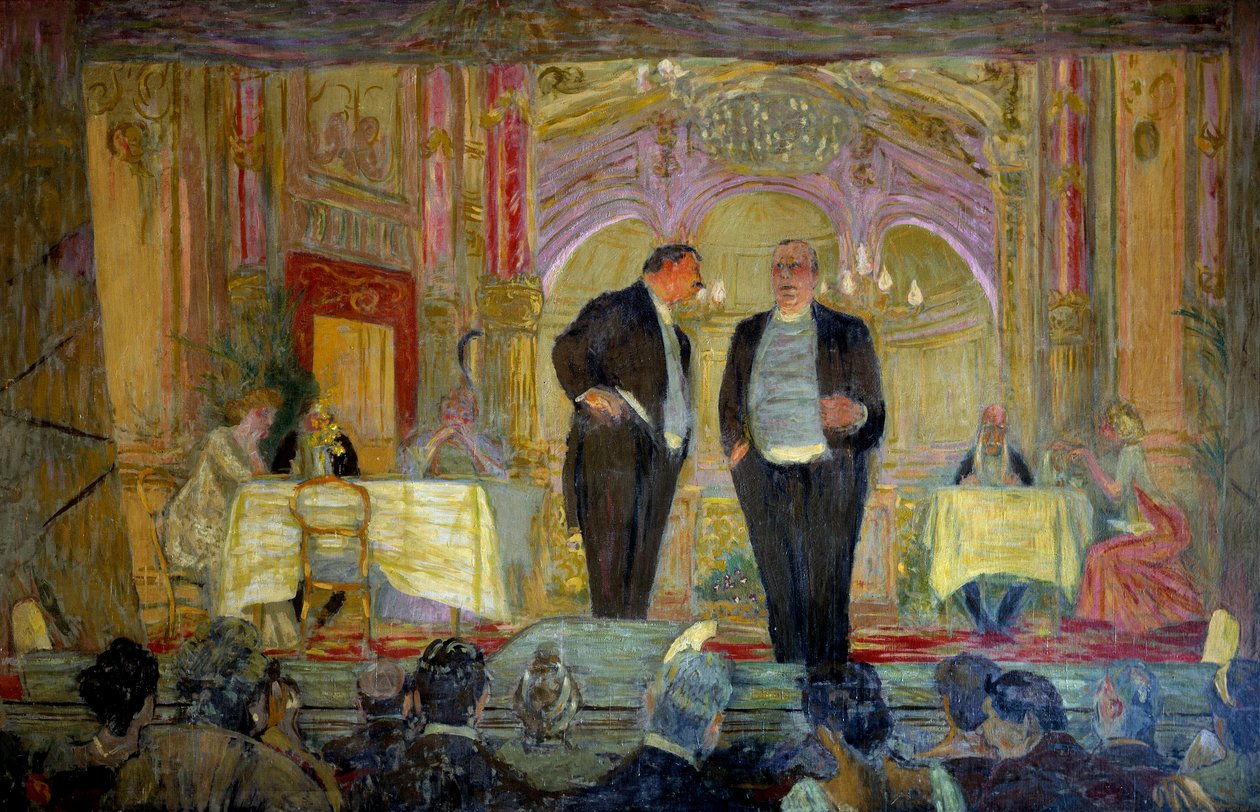 A kis kávézó, XX. Párizs, Champs Elysees vígjátéka alkotó: Edouard Vuillard