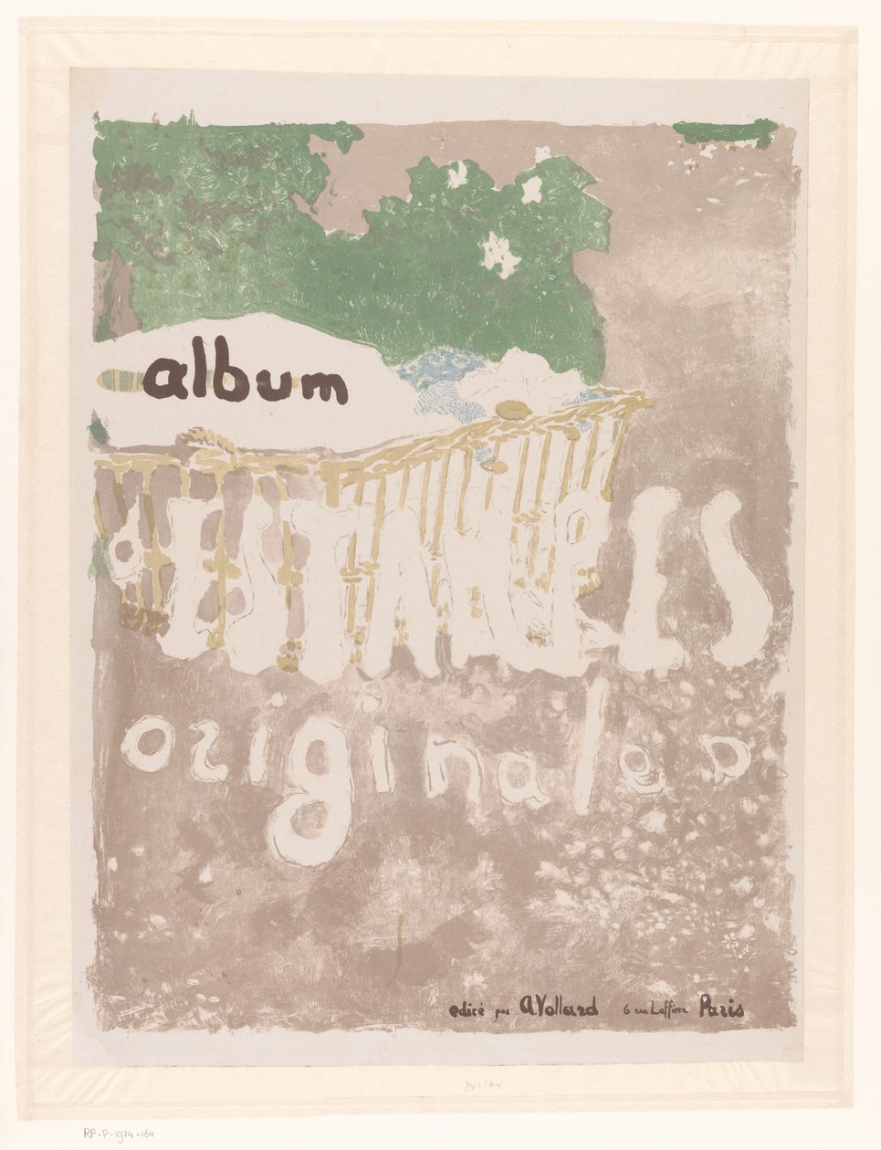 Titelprent voor: A Vollard galéria eredeti nyomatainak albuma, vol. 2 Eredeti nyomatok albuma (cím az objektumon) alkotó: Edouard Vuillard