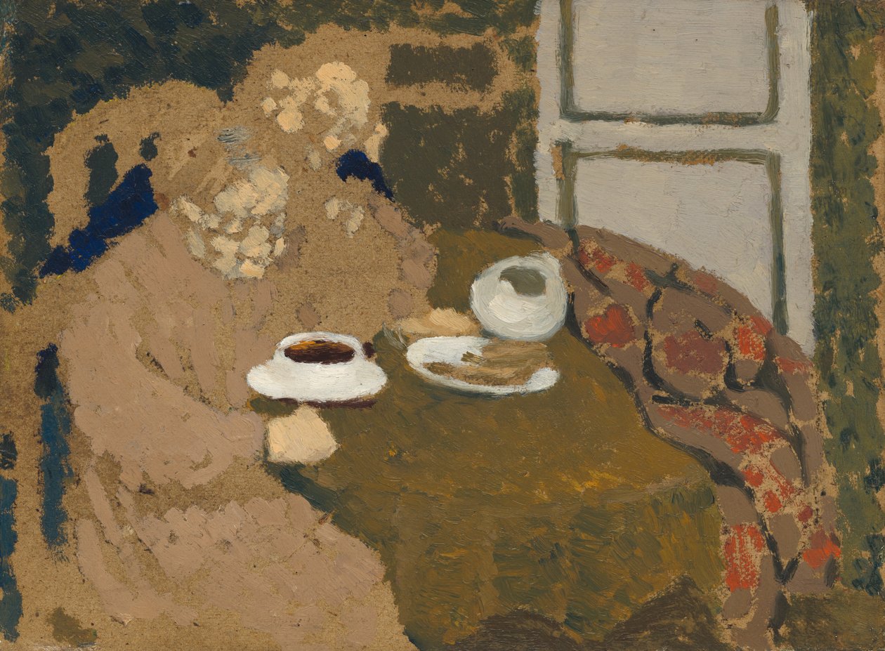 Két nő kávét iszik alkotó: Edouard Vuillard
