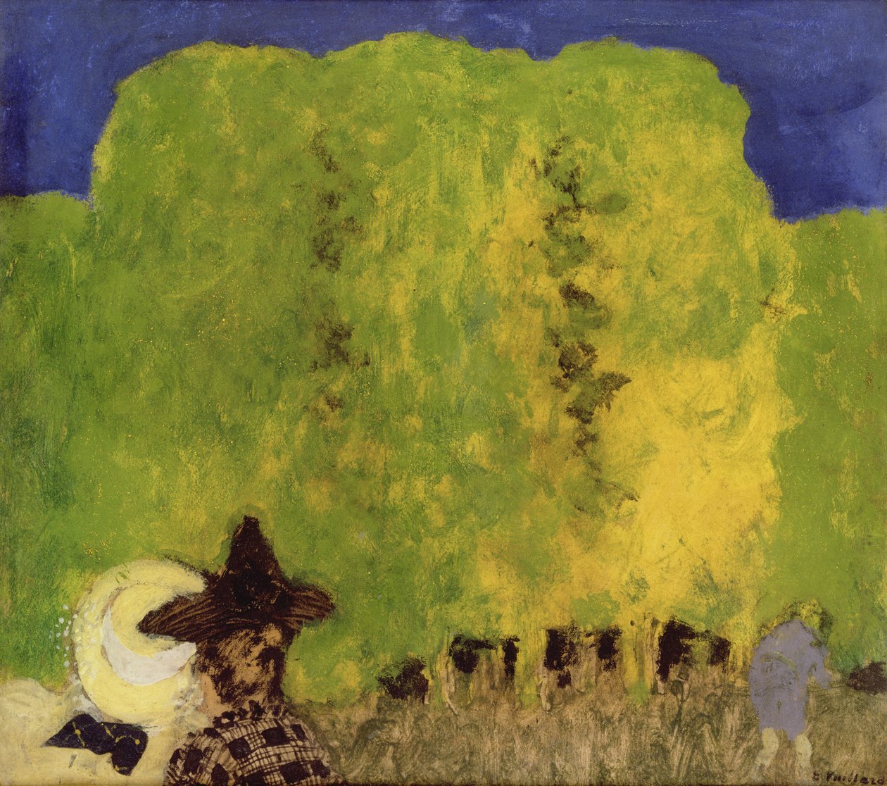 Két nő egy tájban, 1895 (olaj, papír) alkotó: Edouard Vuillard