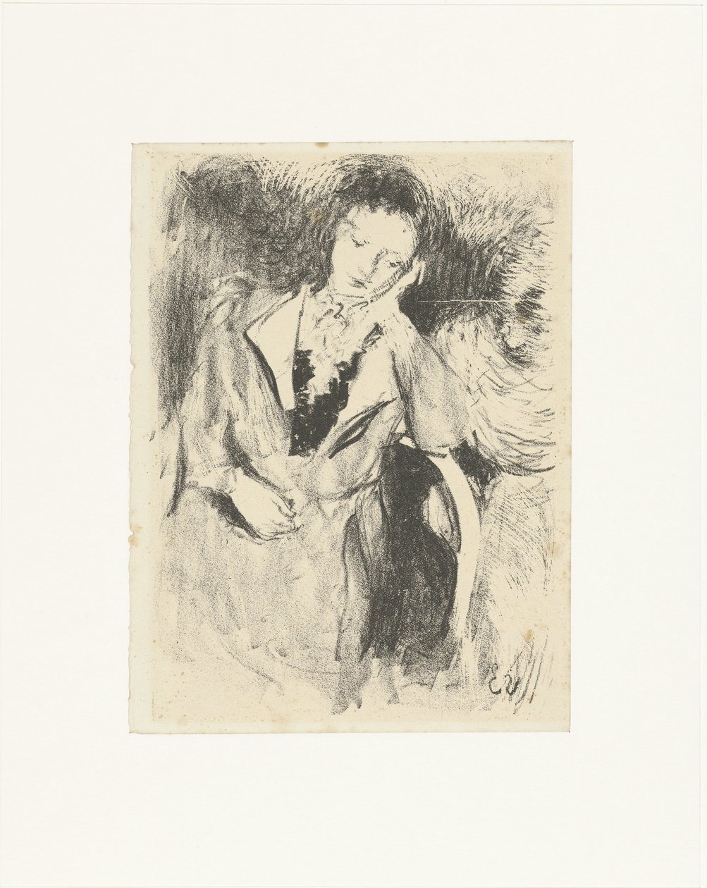 Nő ül egy széken Jeune femme accoudée alkotó: Edouard Vuillard