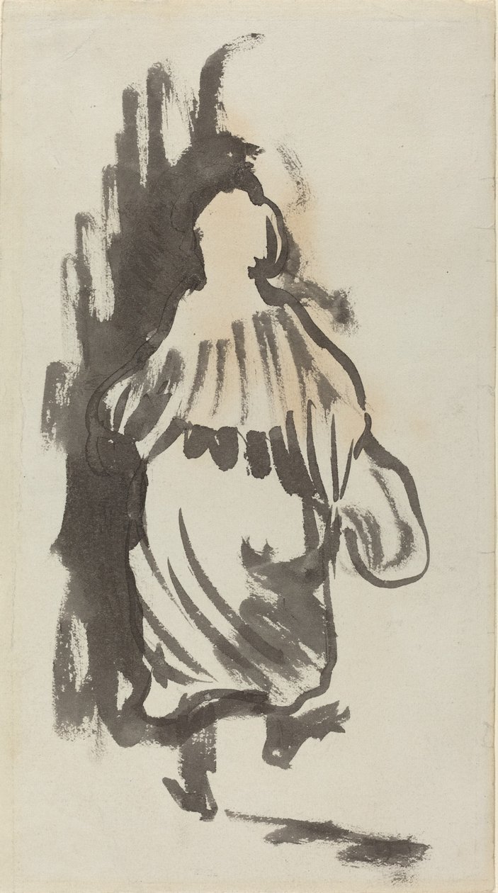 Sétáló alak hátulról nézve, c. 1894. alkotó: Edouard Vuillard