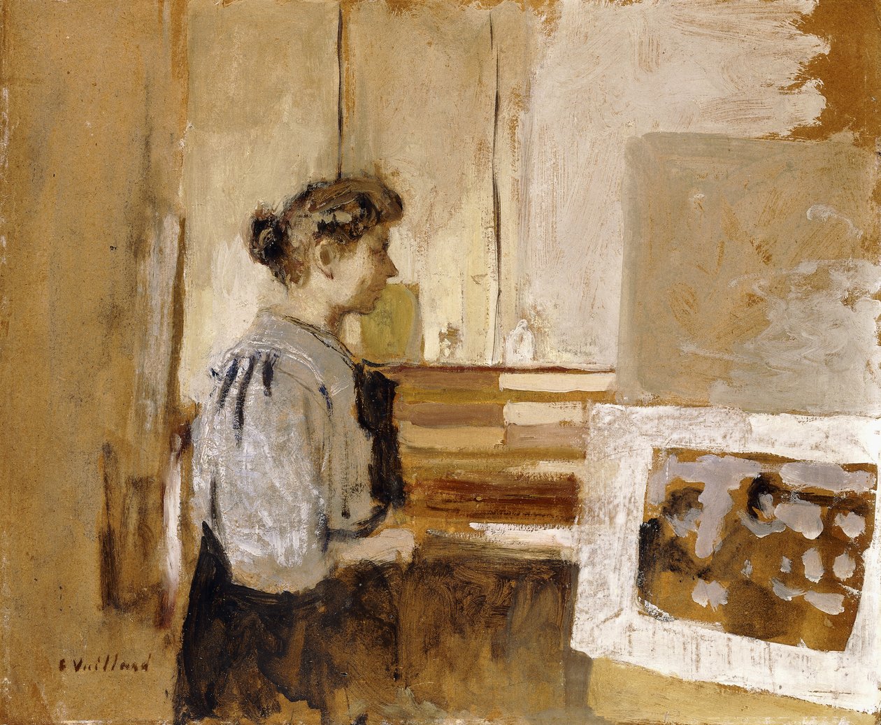 Nő a stúdióban, 1915 körül alkotó: Edouard Vuillard
