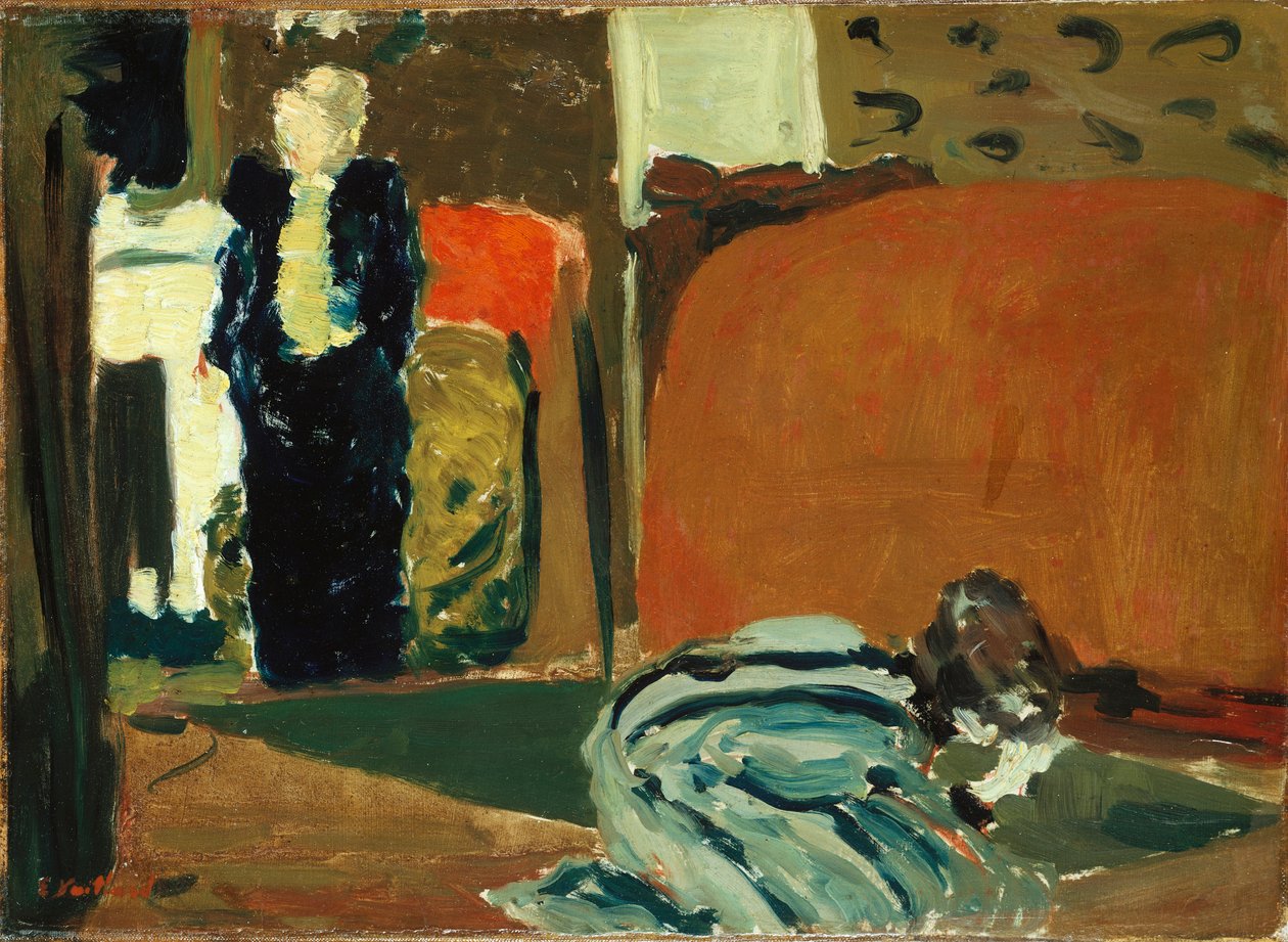 Nő, aki az ágy alá néz, 1895 körül alkotó: Edouard Vuillard