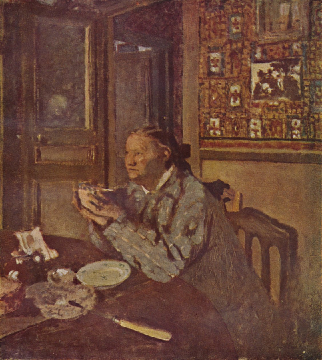 Nő egy tállal 1897, c1897, 1946 körül alkotó: Edouard Vuillard
