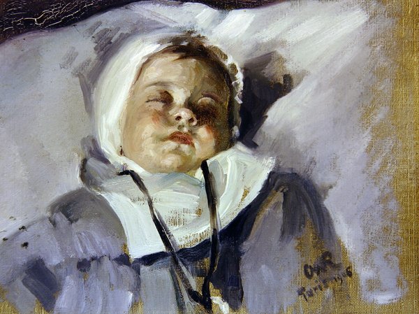 Alvó gyermek alkotó: Henry Charles Fehr