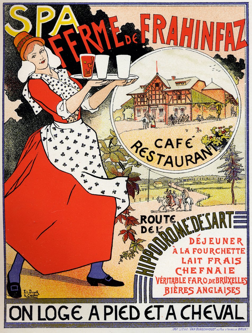 Cafe Frahinfaz tanyahirdetés, c. 1890 (plakát) alkotó: Edouard and Crespin Adolphe (1859 1944) Duyck