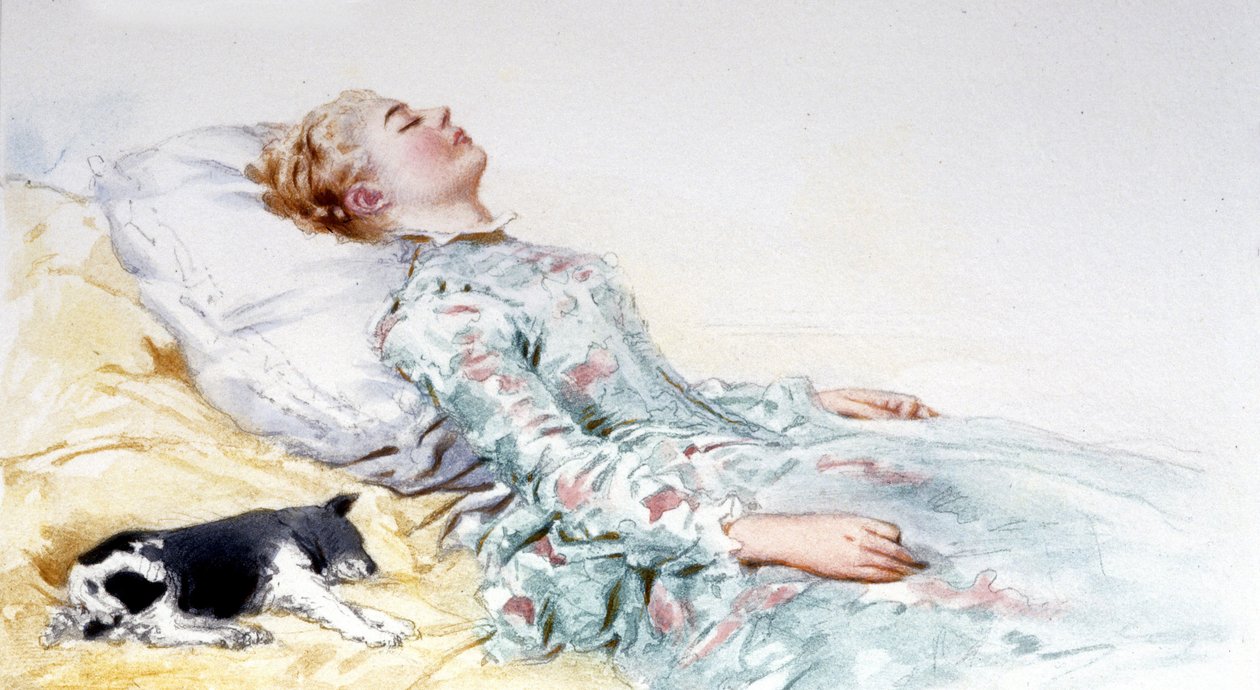 Alvó szépség. Charles Perrault meséje. Illusztráció: Edouard de Beaumont alkotó: Edouard de (after) Beaumont