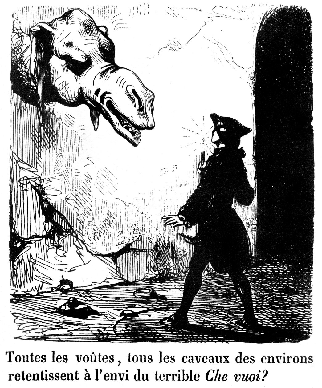 Illusztráció Jacques Cazotte „A szerelmes ördög” című regényéhez alkotó: Edouard de Beaumont
