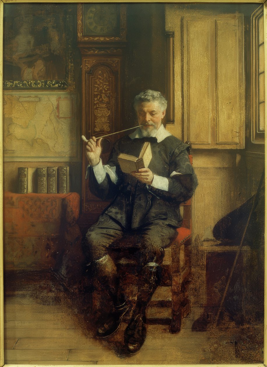 Olvasó dohányos alkotó: Eduard Charlemont