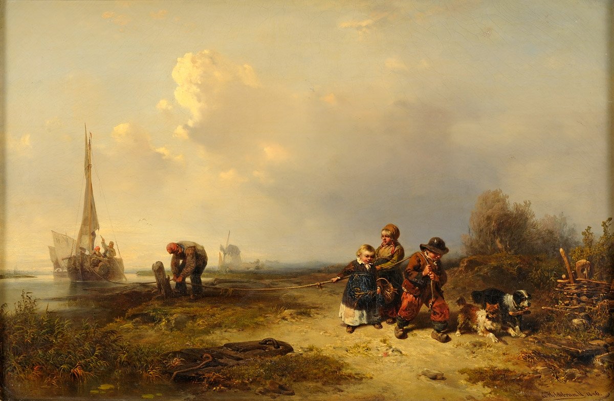 Die kleinen Treidler: The Little Towersnnnnn alkotó: Eduard Hildebrandt