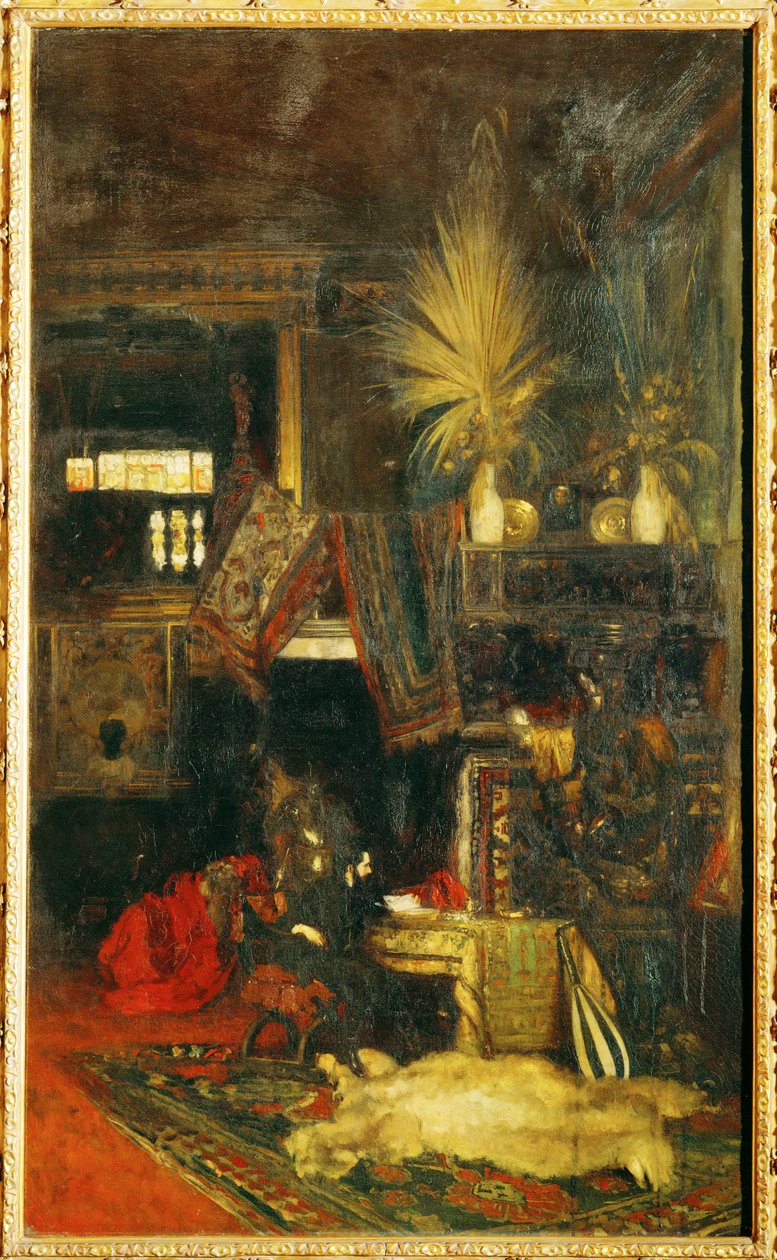 Hans Makart festőművész műtermében ... (festmény vászonra) alkotó: Eduard Charlemont