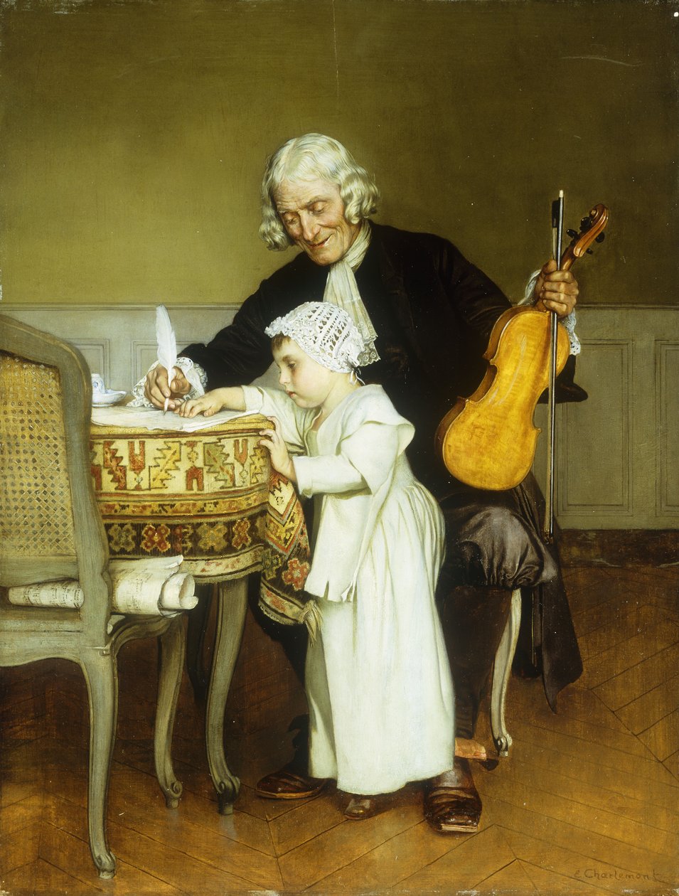 Zenei lecke, alkotó: Eduard Charlemont