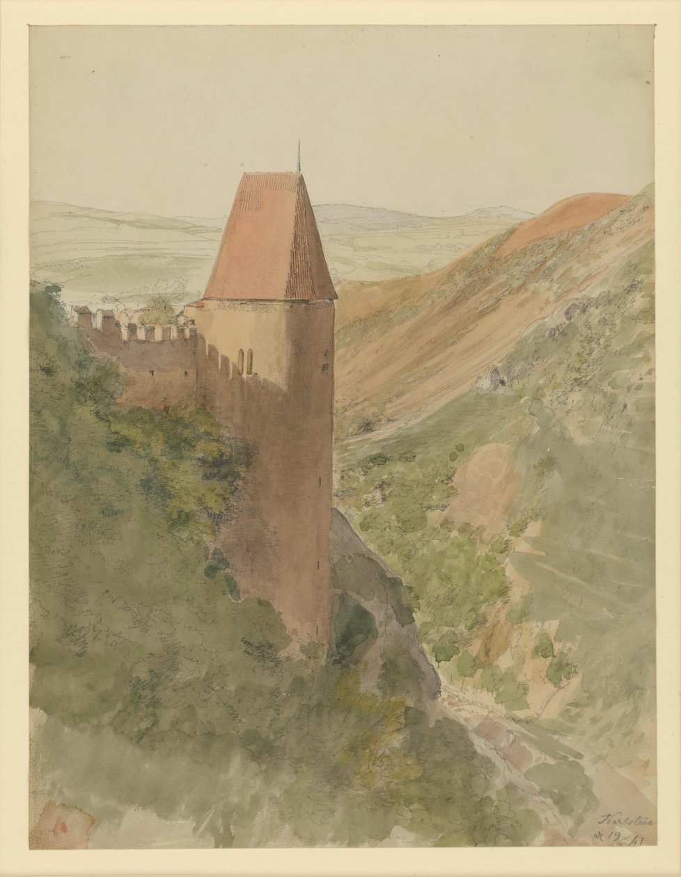 Karlstein vára Csehországban alkotó: Eduard Gaertner
