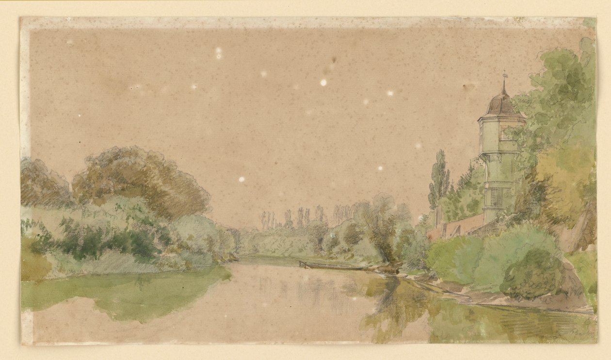 Az Elba Barby közelében alkotó: Eduard Gaertner