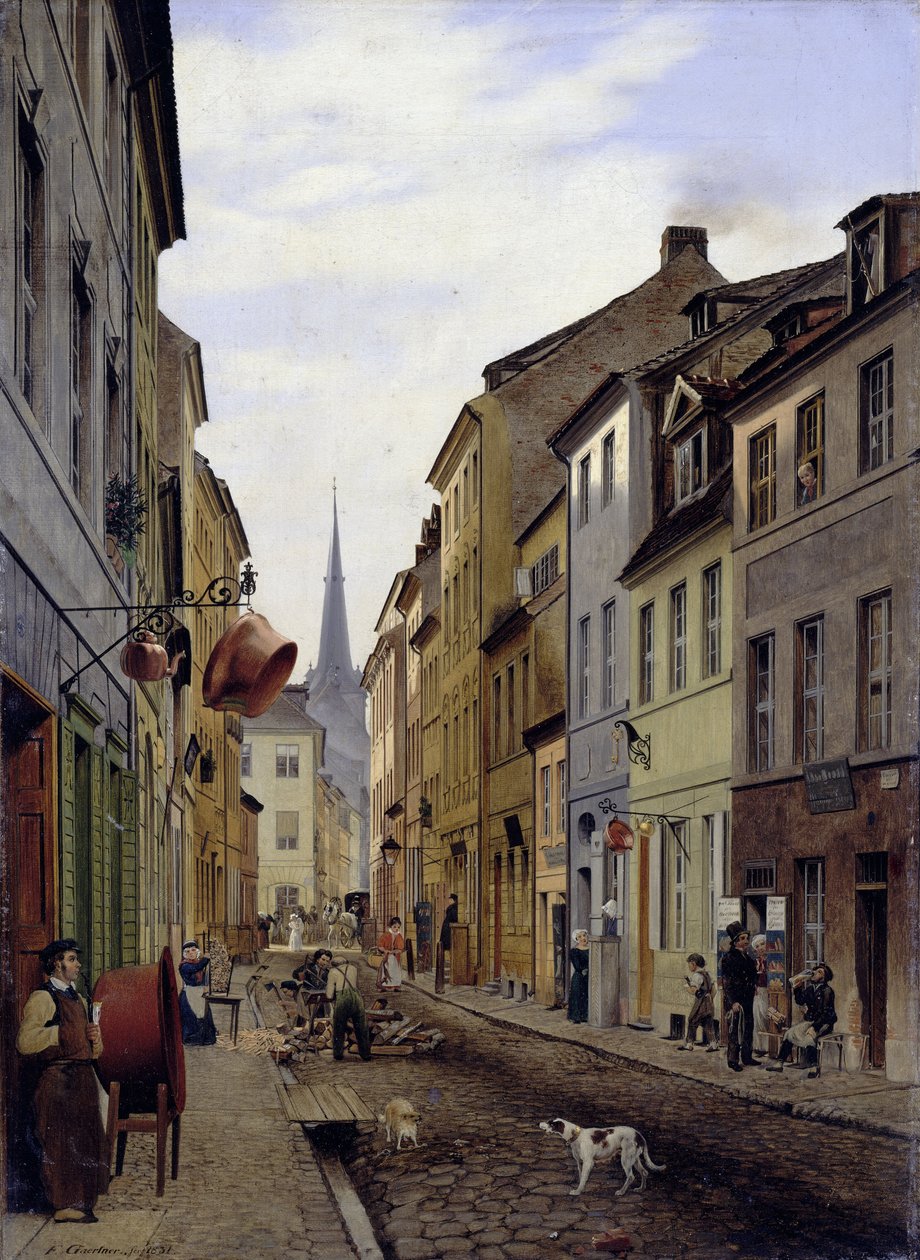 Parochialstraße Berlinben alkotó: Eduard Gaertner