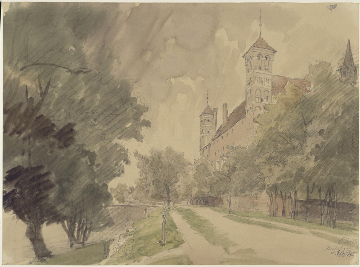 Az ermlandi püspök kastélya Heilsbergben alkotó: Eduard Gaertner