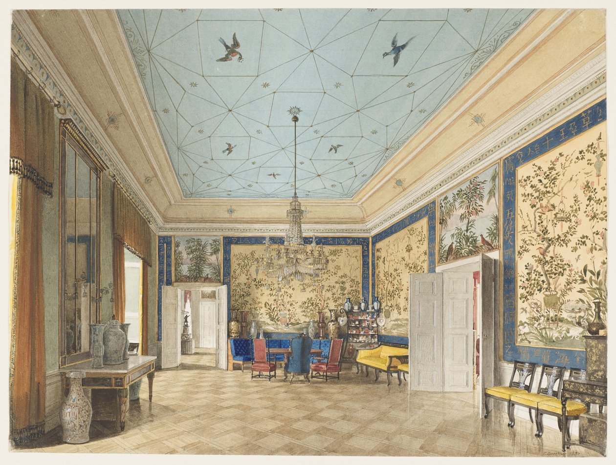 A berlini királyi palota kínai szobája alkotó: Eduard Gaertner
