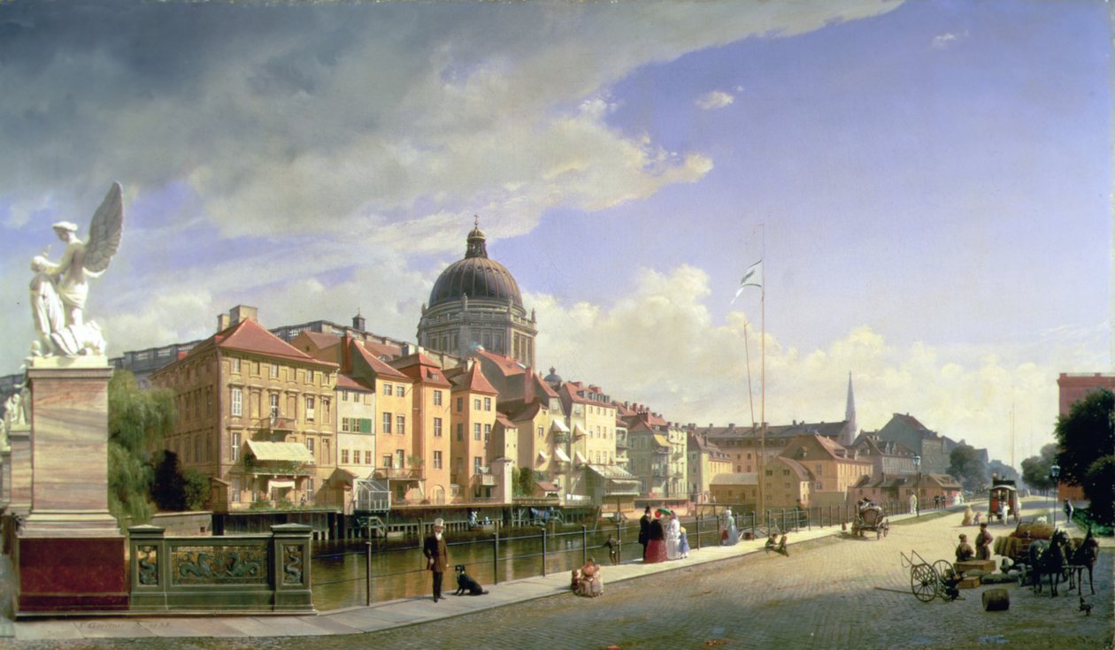 Kastélyszabadság a Schlossbruecke-tól, Berlin alkotó: Eduard Gärtner