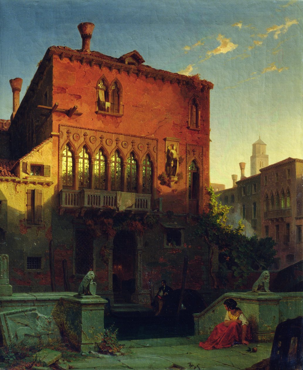 Az Othello-ház, a Moore Velencében, 1856 alkotó: Eduard Gerhardt