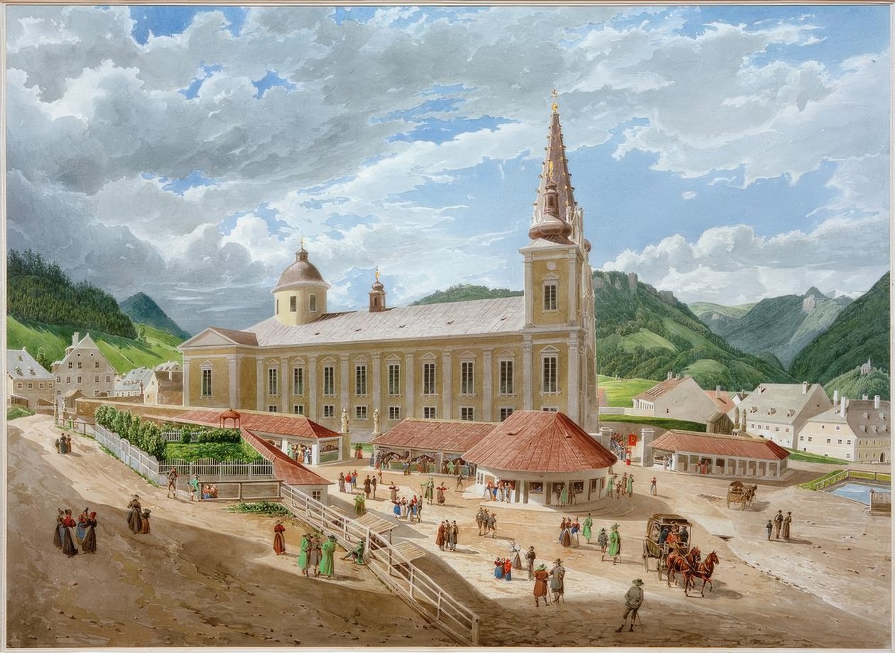 A Mariazell-bazilika a templomtérről alkotó: Eduard Gurk