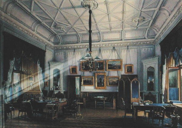 Kék tanulmány II. Sándor császárról (1818-81) a Farm Palace-ban, 1860 (wc papíron) alkotó: Eduard Hau