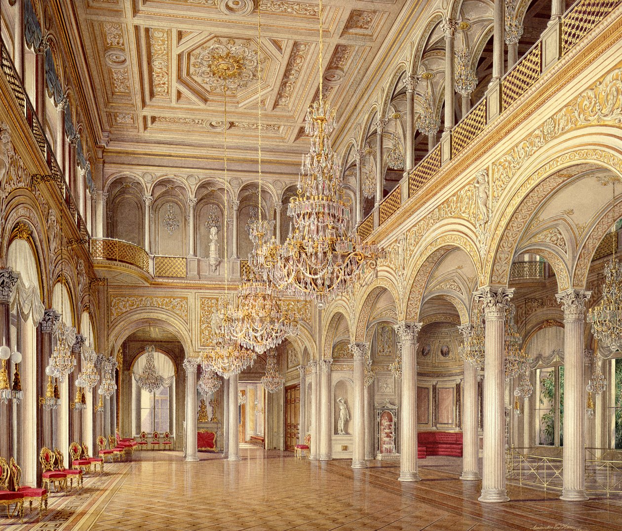 A pavilonterem, a kis remete, 1864 alkotó: Eduard Hau