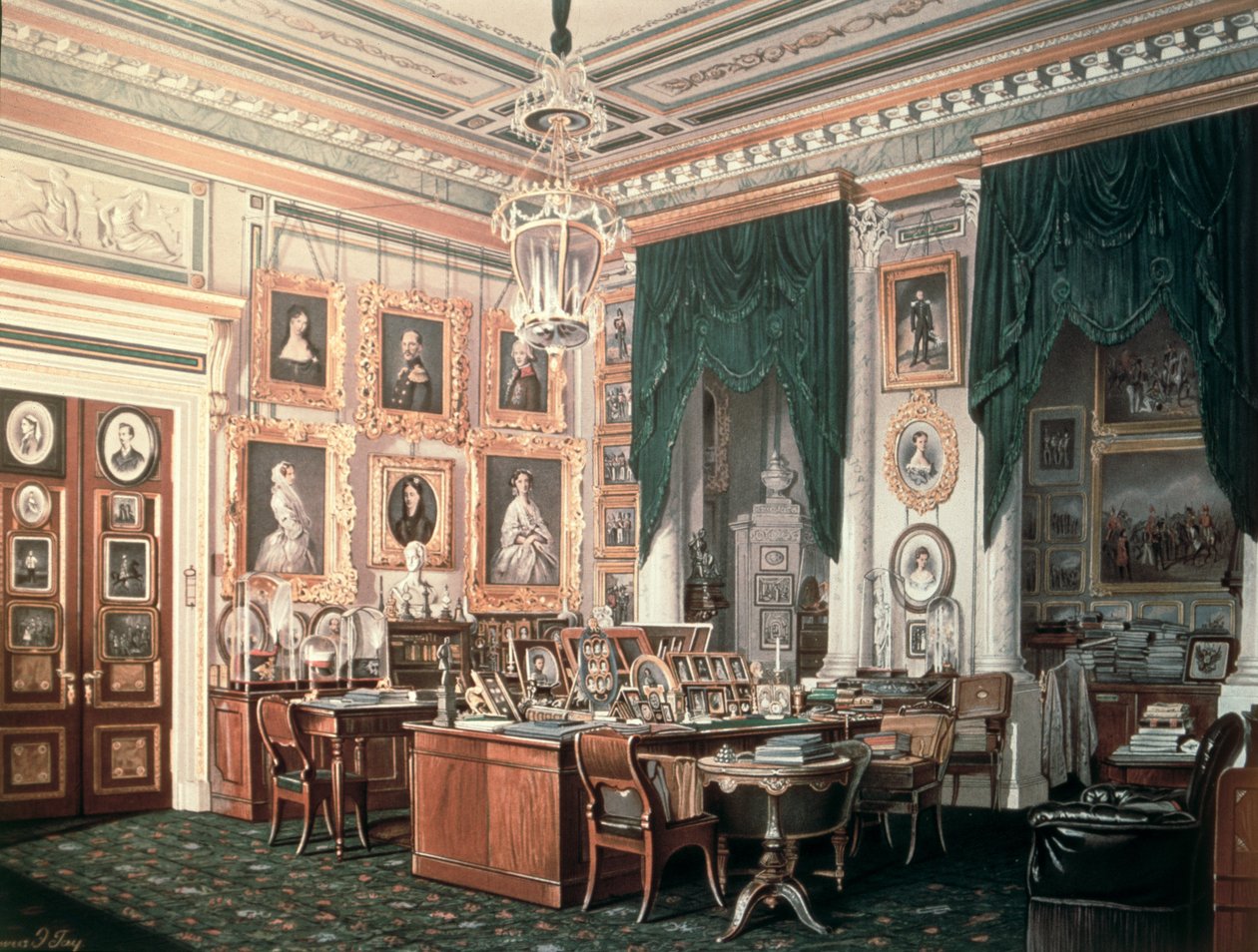 III. Sándor (1845-94) tanulmánya a Gatchina-palotában, 1881 körül alkotó: Eduard Hau