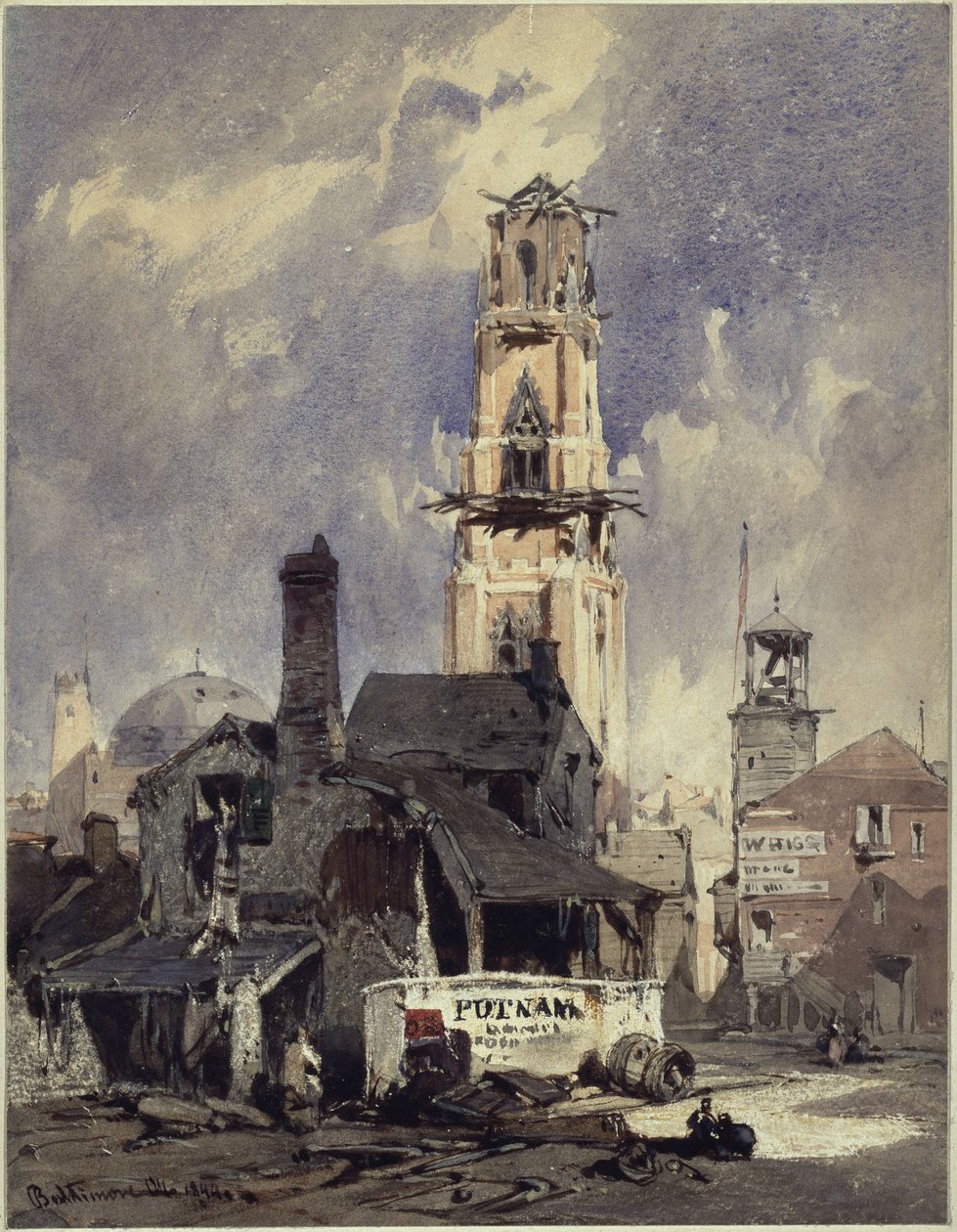 Baltimore látképe alkotó: Eduard Hildebrandt