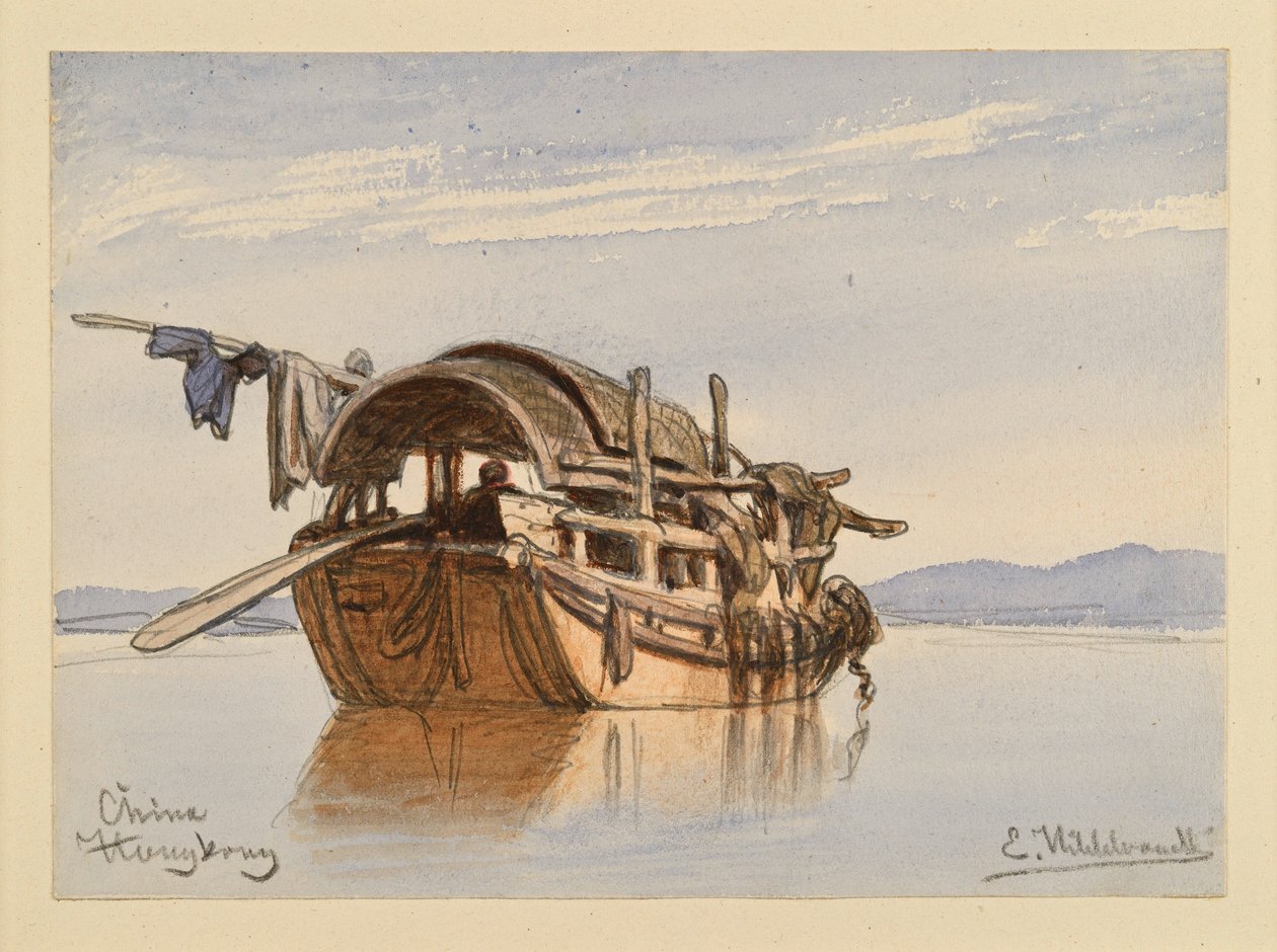 Hajó Hongkongból alkotó: Eduard Hildebrandt