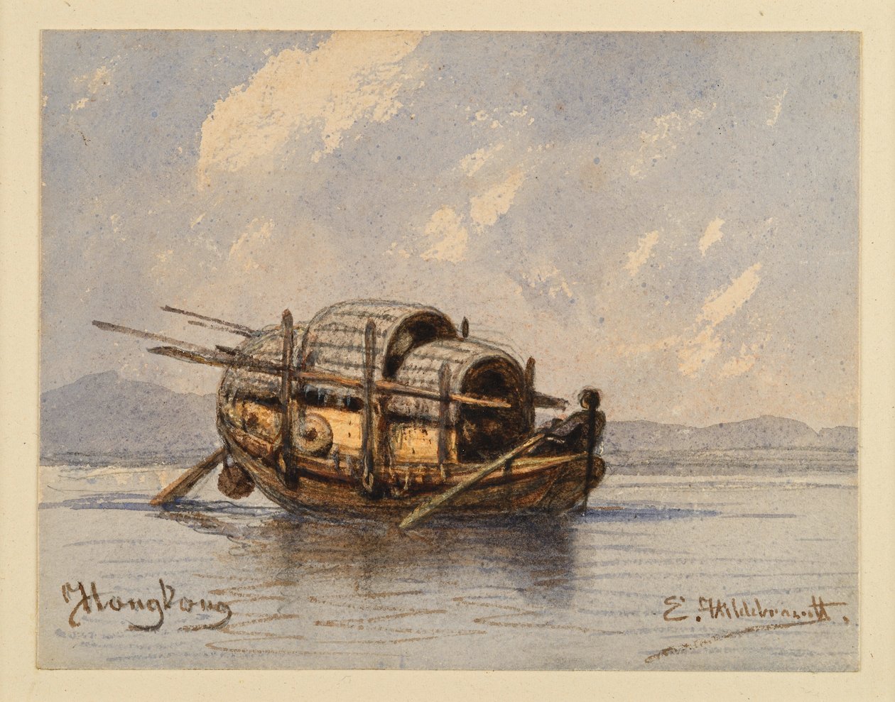 Hajó Hongkongból alkotó: Eduard Hildebrandt