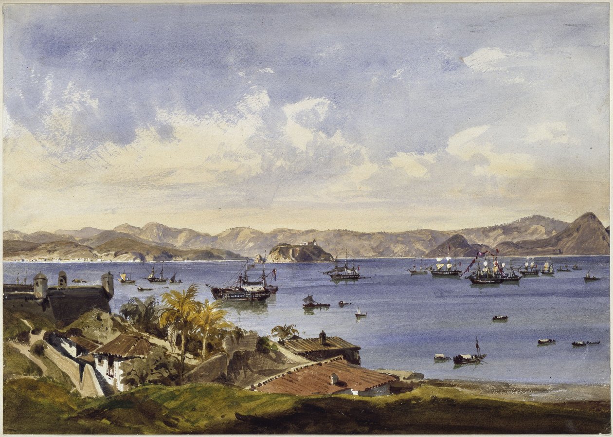 Rio de Janeiro-öböl alkotó: Eduard Hildebrandt