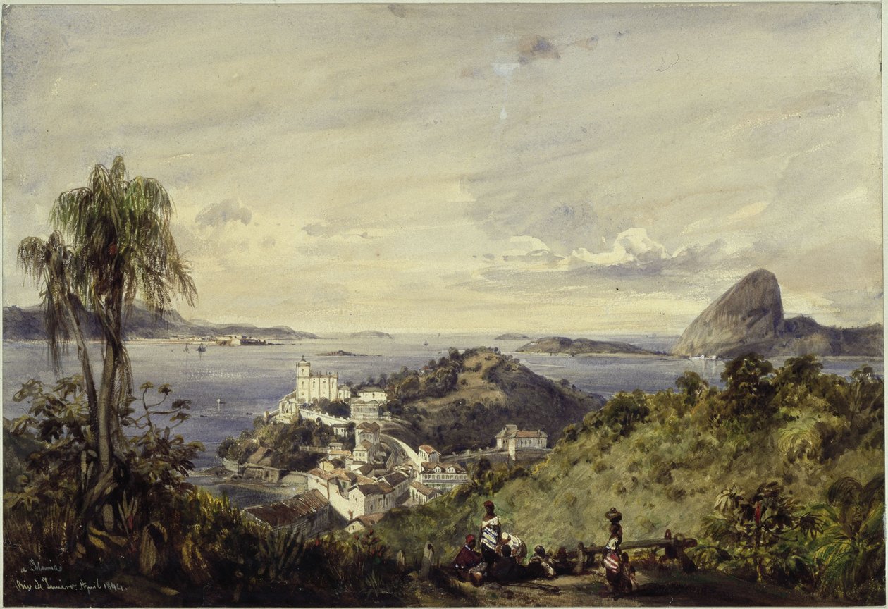 Rio de Janeiro-öböl a Corcovado-heggyel alkotó: Eduard Hildebrandt