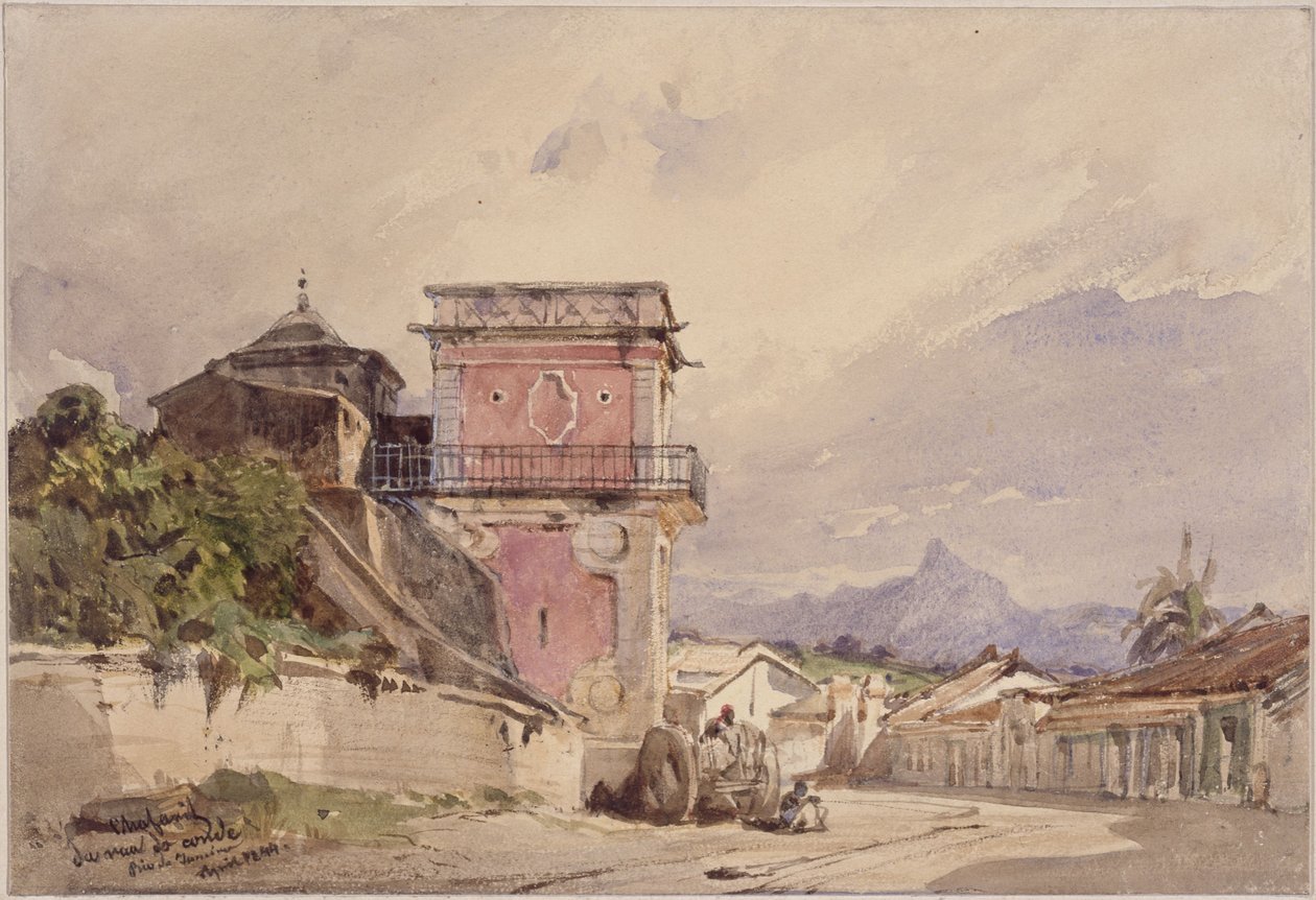 A Rua do Conde szökőkútja. Rio de Janeiro alkotó: Eduard Hildebrandt