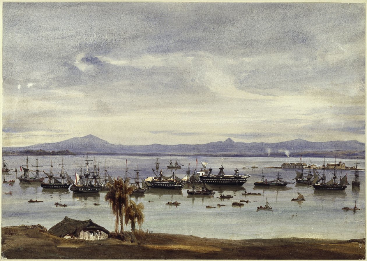 Rio de Janeiro panorámaképe alkotó: Eduard Hildebrandt