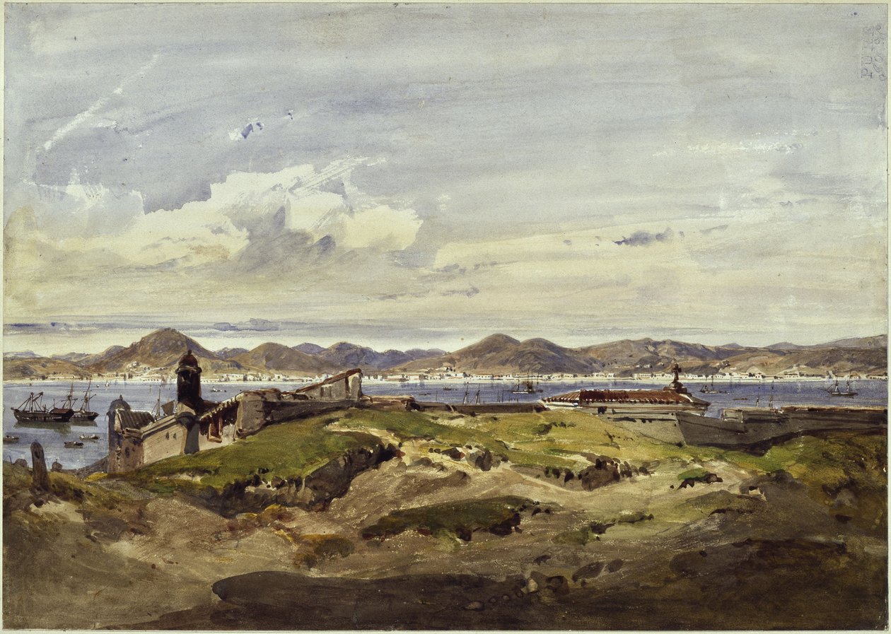 Rio de Janeiro panorámája alkotó: Eduard Hildebrandt