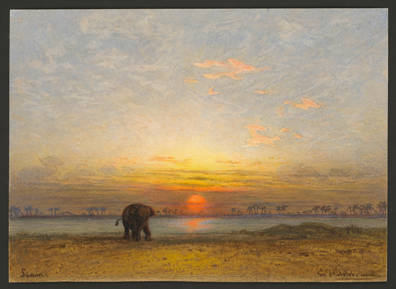 Naplemente Sziámban alkotó: Eduard Hildebrandt