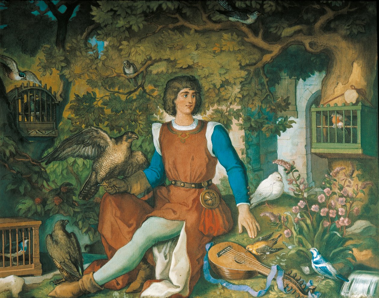 Walther von der Vogelweide portréja, a Tannhauser Saga-ból (olaj, vászon) alkotó: Eduard Ille