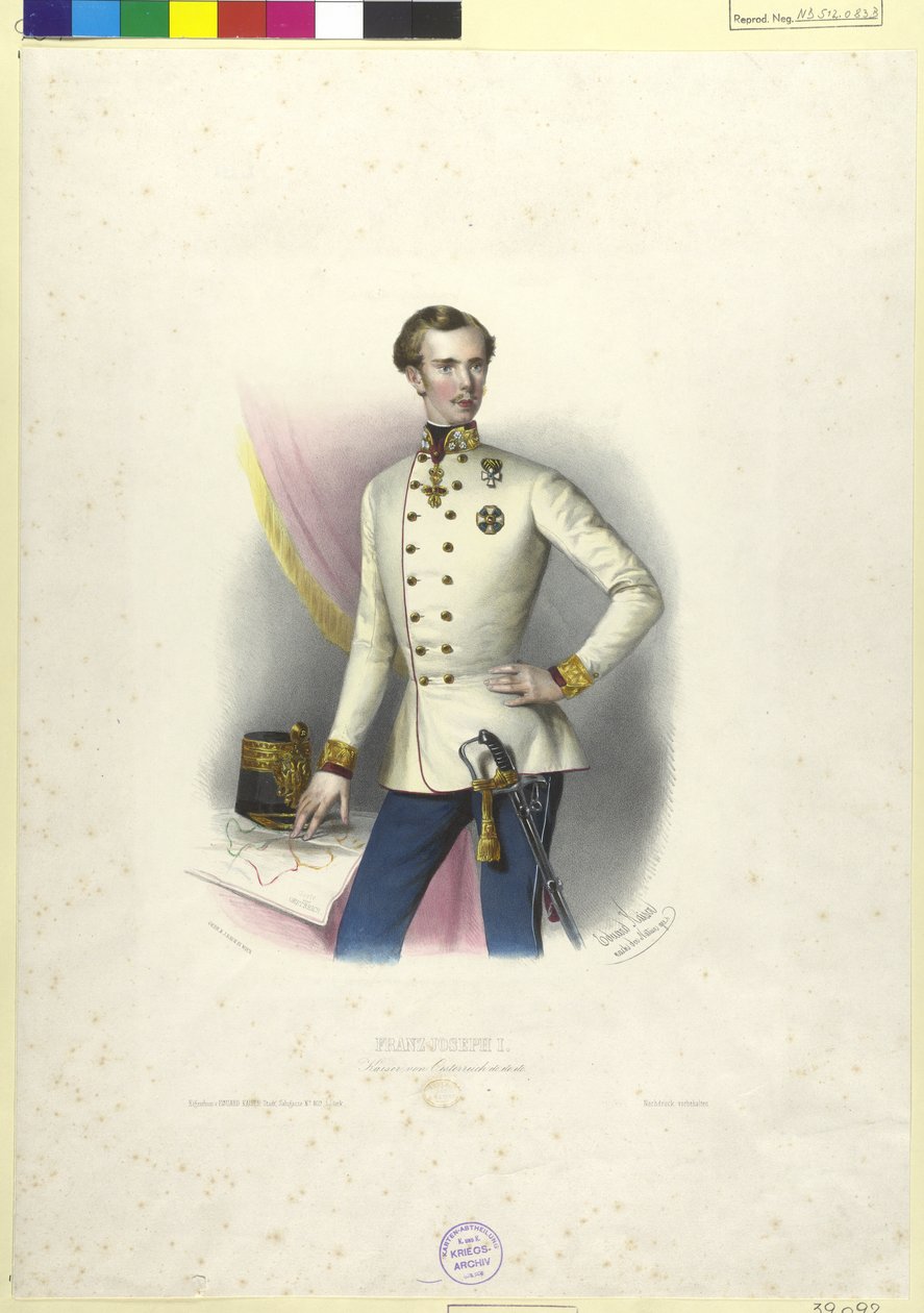 I. Ferenc József osztrák császár alkotó: Eduard Kaiser