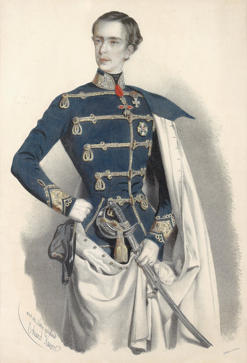 I. Ferenc József osztrák császár portréja, magyar egyenruhában, c. 1850. alkotó: Eduard Kaiser