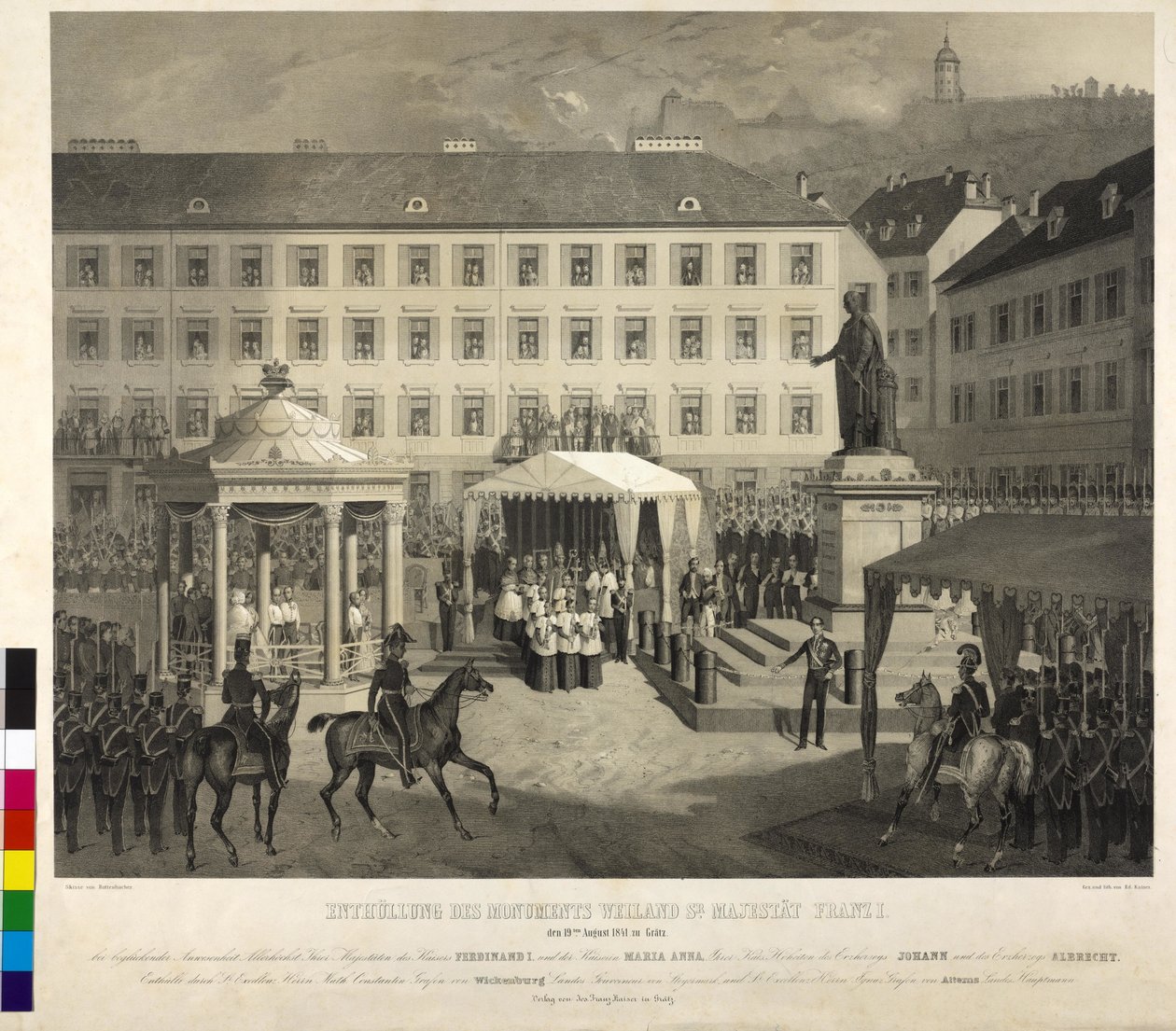 I. Ferenc emlékművének leleplezése Graz: egy emlékmű leleplezése alkotó: Eduard Kaiser