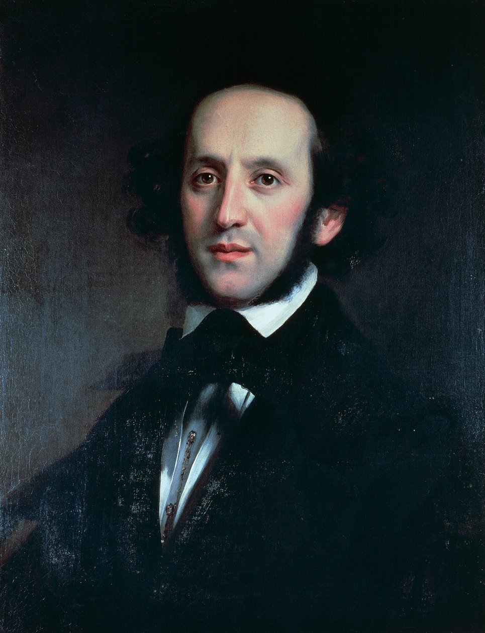 Felix Mendelssohn zeneszerző és karmester portréja (Hamburg alkotó: Eduard Magnus
