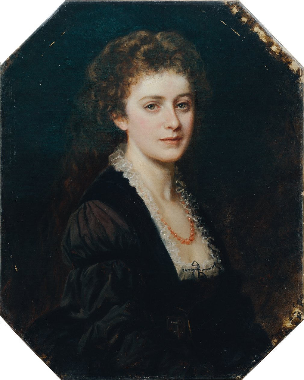 egy hölgy portréja alkotó: Eduard Ritter von Engerth