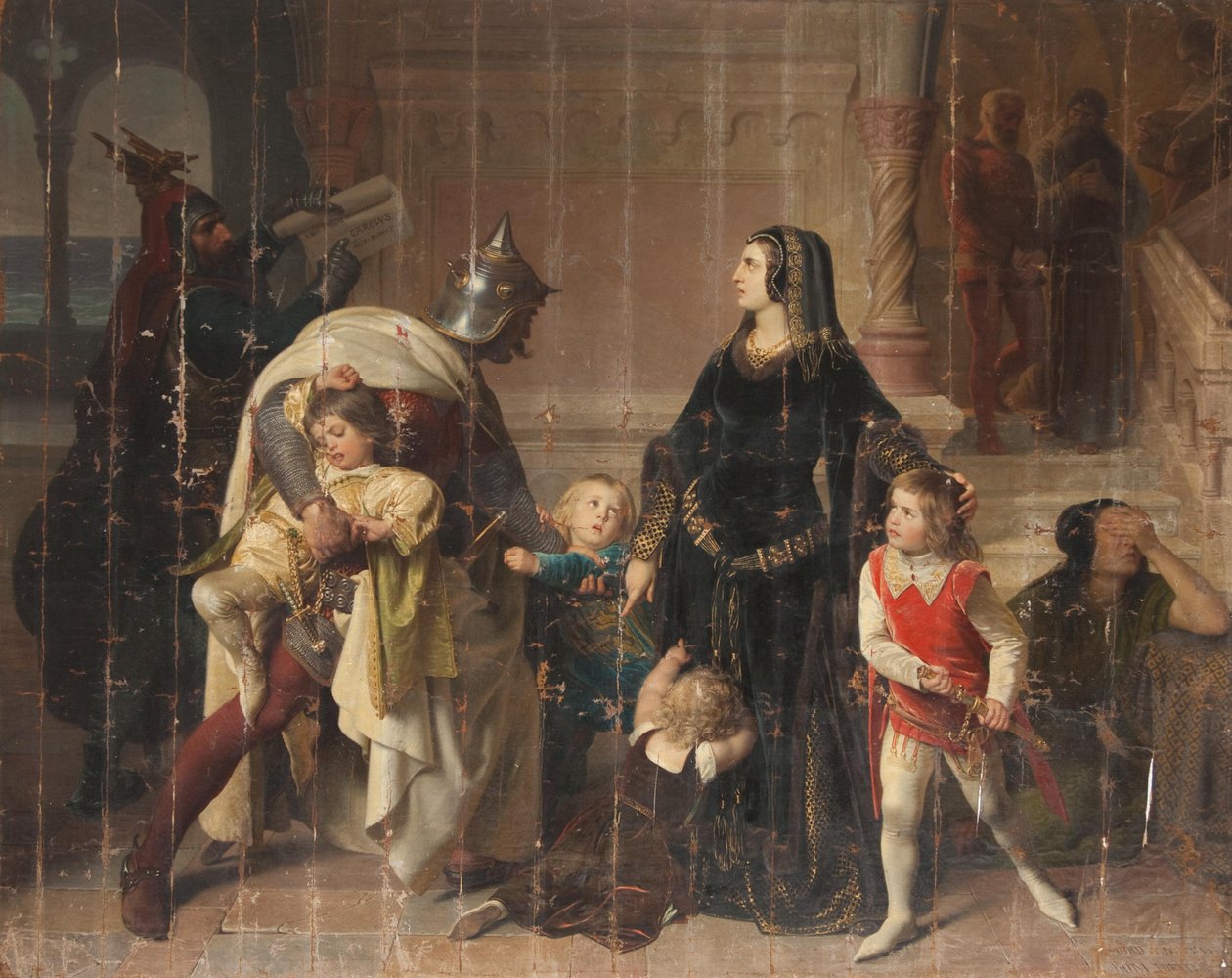 Manfréd fiainak elfogása alkotó: Eduard Ritter von Engerth