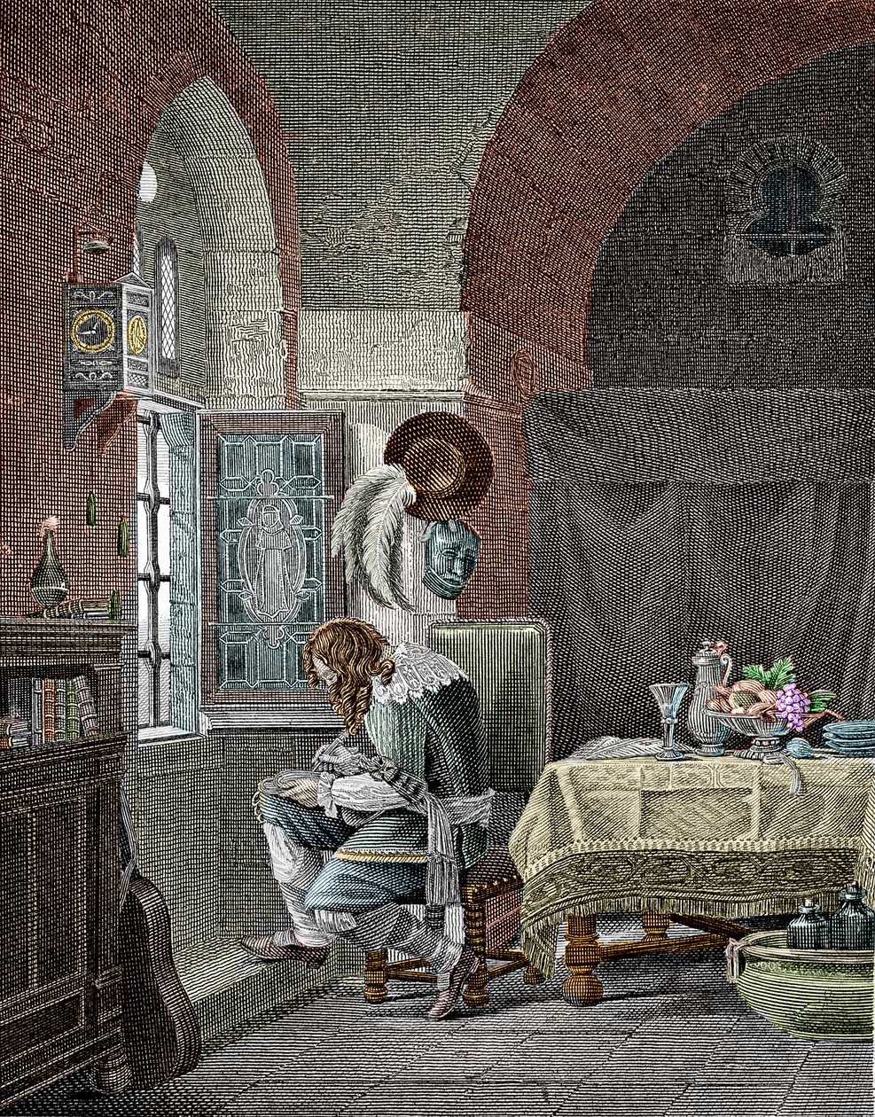 A vasmaszkos ember, fogoly, Edouard Schuler alkotó: Eduard Schuler