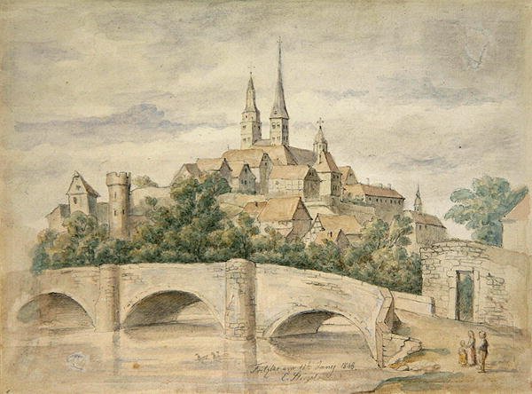 Fritzlar látképe alkotó: Eduard Stiegel