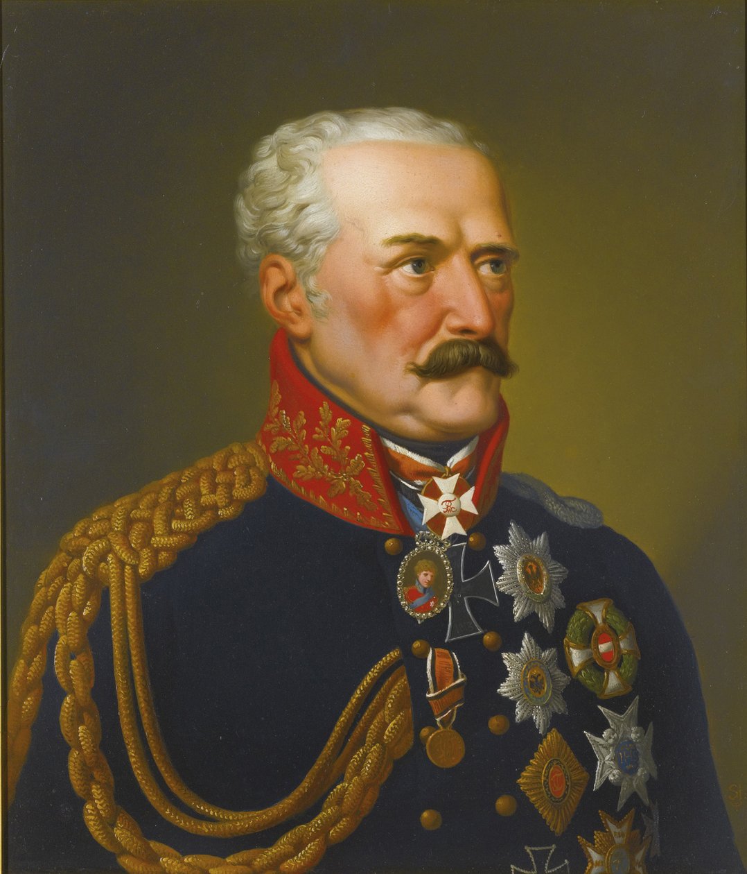 Gebhard Leberecht von Blücher, Wahlstatt hercegének portréja 1742-1819 alkotó: Eduard Ströhling