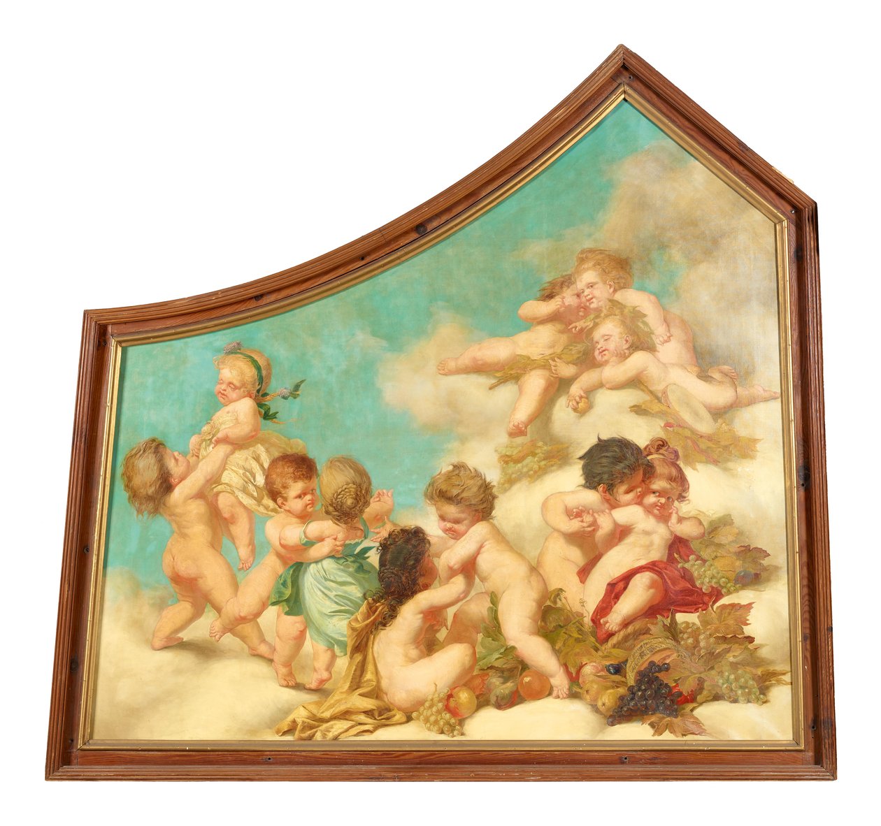 Egy mennyezetfestmény része (putti allegóriák) alkotó: Eduard Theodor Ritter von Grützner